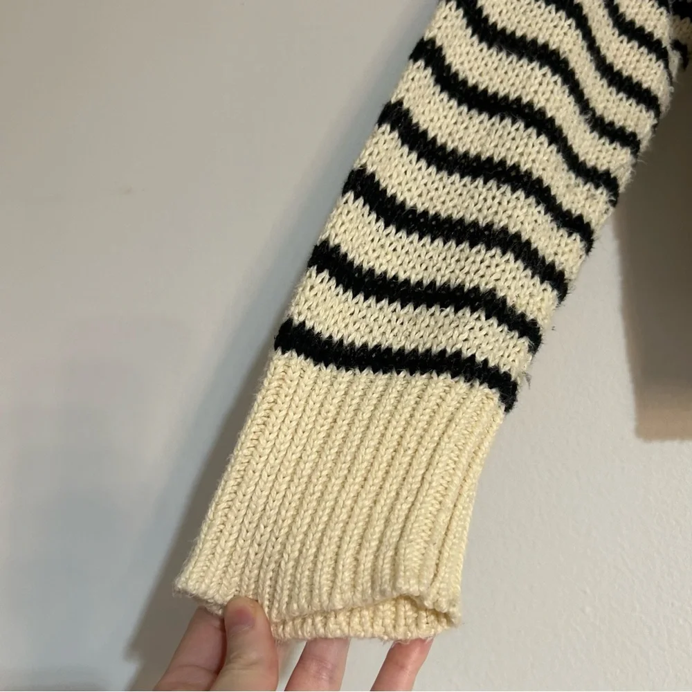 Denim & Supply Ralph Lauren Open Knit Cotton Striped Crewneck Sweater XL Preppy - Picture 4 of 8